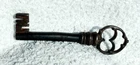 ANTIQUE HAND FORGED FEMALE KEY LONG MM 110 GOOD WORKMANSHIP