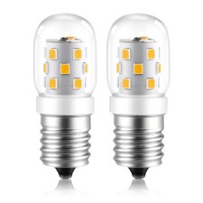 E17 LED Microwave Light Bulbs 3W Dimmable 4000K 2 Pack