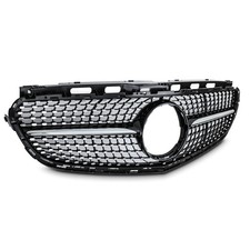 FRONTSTOSSSTANGENGRILL DIAMANT-DESIGN, SCHWARZ, F&Uuml;R MERCEDES E-KLASSE W212 14-16