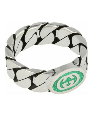 Gucci Unisex-Erwachsene Sterling Silber ineinandergreifender G Ring