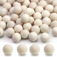 Auvotuis 100 Pcs Round Wooden Balls 1/2 Inch Unfinished