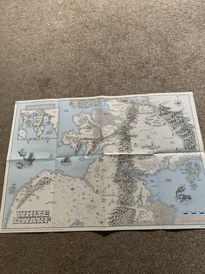 Warhammer Fantasy Battle The Old World Map Poster 1994 White Dwarf
