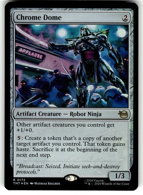 MTG Magic: The Gathering TMNT Card #172 FOIL Chrome Dome
