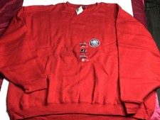 VINTAGE Russell Athletic Sweatshirt Men XL Red Blank Crew Neck Dri-Power New