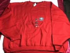 VINTAGE Russell Athletic Sweatshirt Men XL Red Blank Crew Neck Dri-Power New
