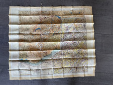 WW2 WWII Original 1943 Dated Pilot Aircrew Silk Escape Evasion Map D / F  Europe
