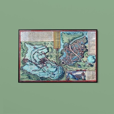 Vintage Maps - Antique Map of Jerusalem - Art Print on Paper or Canvas