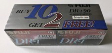 12 Pack FUJI 90 Min Audio Cassette Tapes DR-I Type I Normal Bias Slim Case NEW