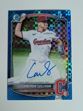 Cameron Sullivan 2025 Bowman Chrome 1st Blue X-Fractor Auto /150 Guardians