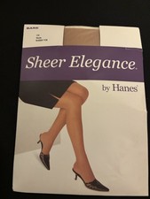 Hanes Sheer Elegance Silky Sheer Size CD Nude Sheer Toe, Pantyhose