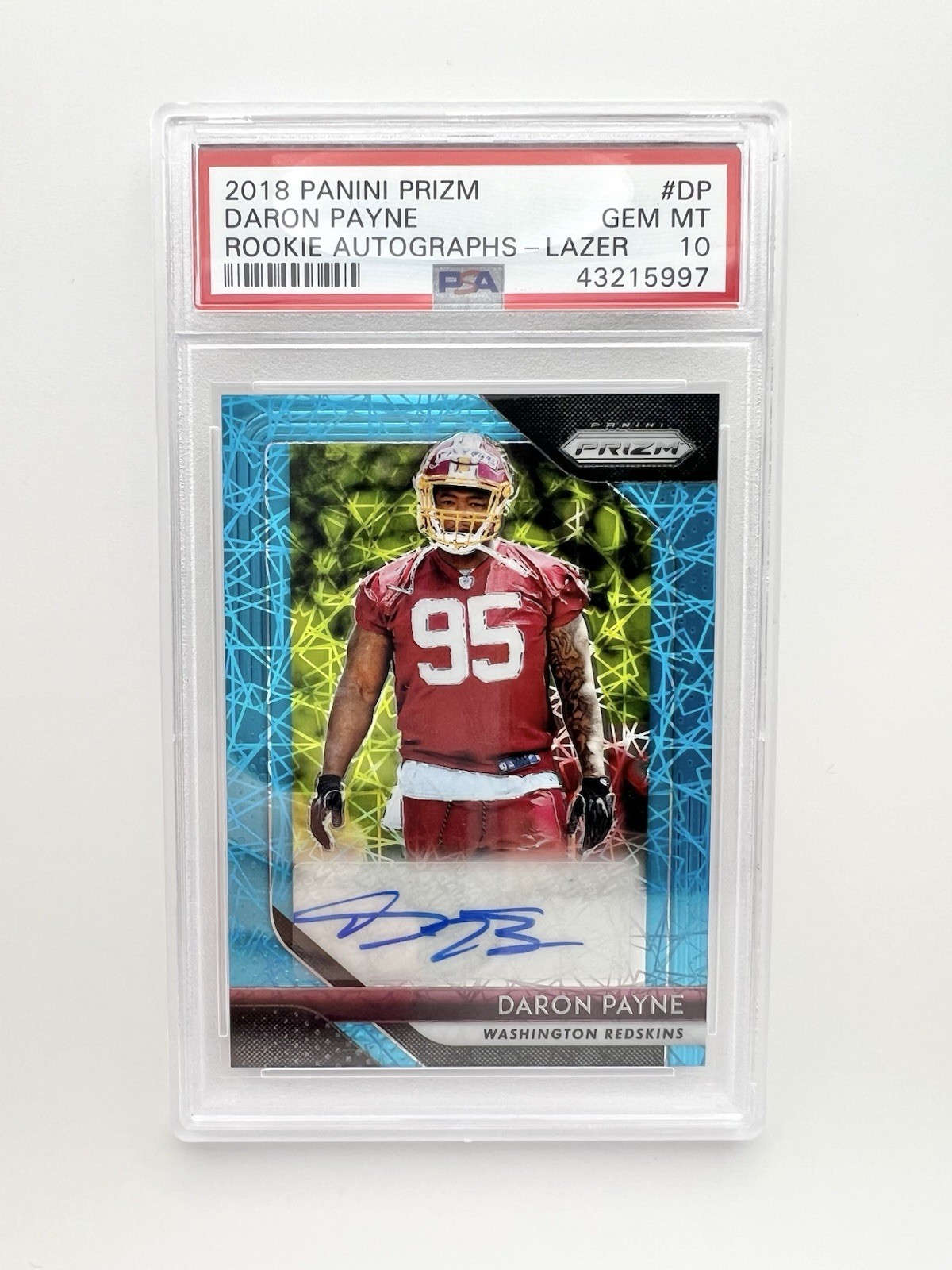 Daron Payne Panini Prizm Rookie Autographs #DP Lazer