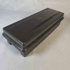 ALPHA Cassette Hard Plastic Storage Case Stackable Holds 15-24 Tapes Black