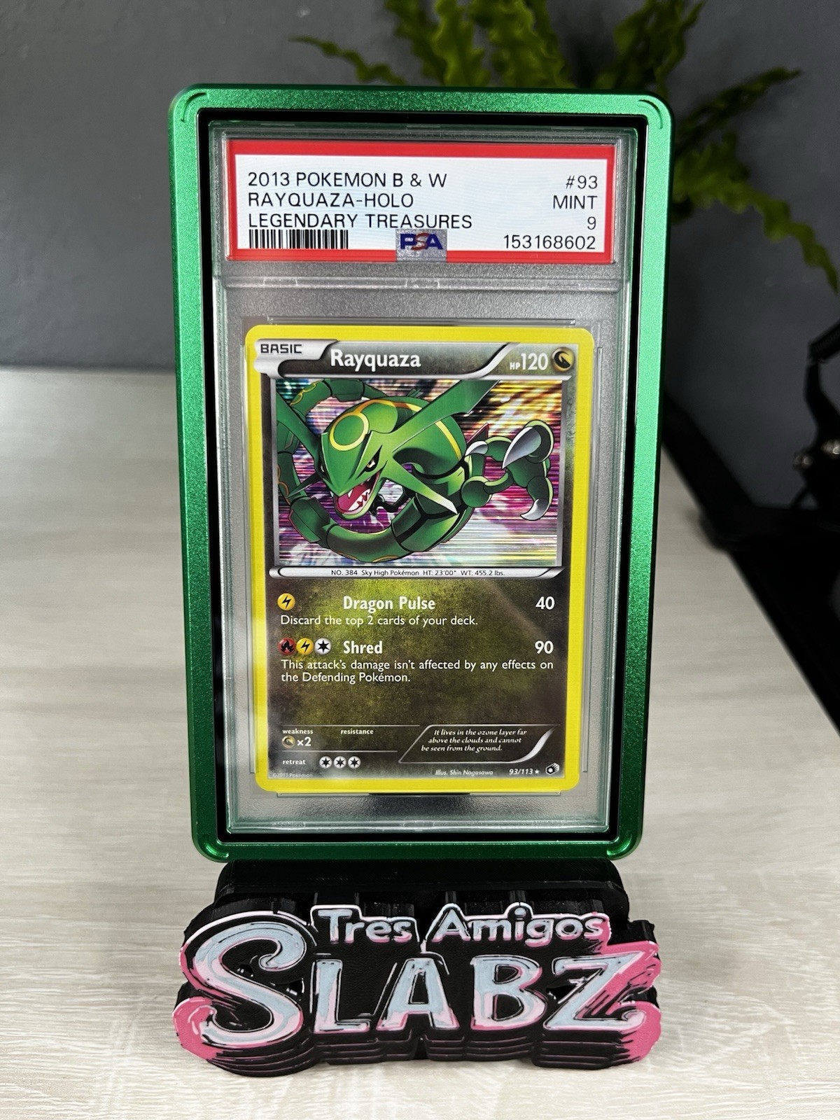 2013 Pokemon Rayquaza Holo Legendary Treasures Black & White 93/113 PSA 9 Mint