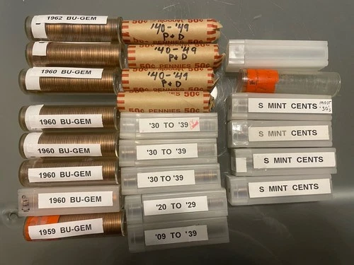 Penny Lot With Collecting Supplies…See Pictures And Description.