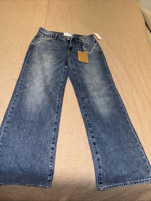RARE DNM EDIT Medium Blue Low Rise Girlfriend Jeans