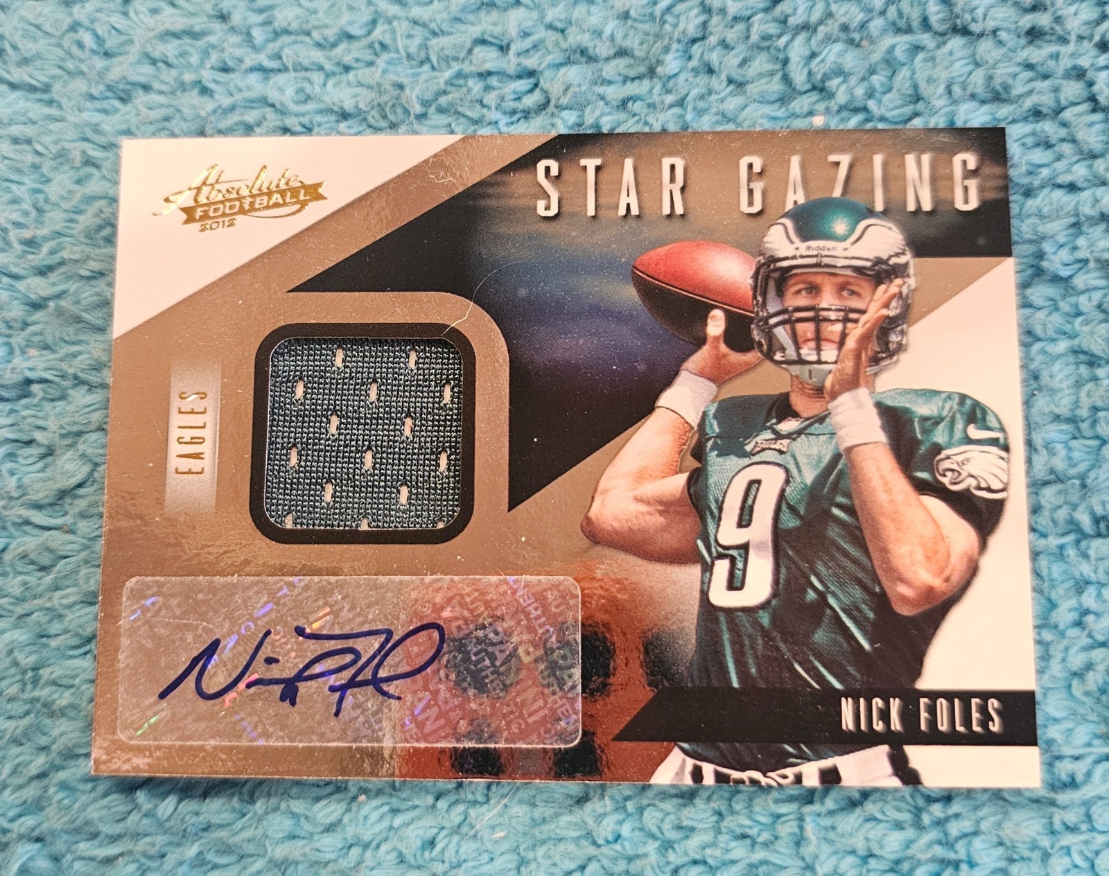 Nick Foles Panini Absolute Star Gazing Materials #25 Autograph