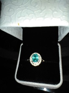 sterling silver blue apetite adjustable ring with cubic zirconia 