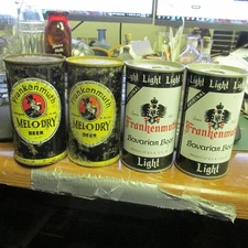Frankenmuth, Mich Frankenmuth Brewing 2 flat top beer cans-dumpers & 2 pull tabs