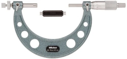 Mitutoyo 124-175 Gear Tooth Micrometer  Ratchet Stop  50-75mm Range  0.01mm