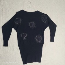 Whoo Collection Black Vintage Jumper Dress (See SIZE Measurement in Description)