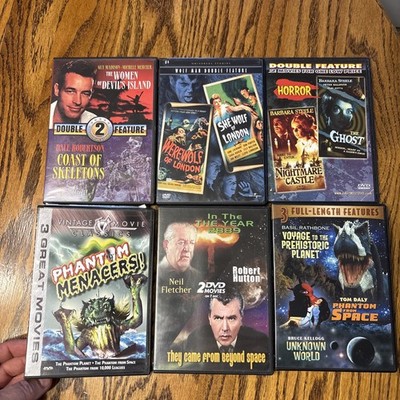 Retro Cult Classic Monster Sci-Fi DVD Lot of 6 Vintage Creature Horror Films 