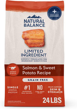 Natural Balance Limited Ingredient Grain-Free Salmon Sweet Potato Dog Food, 24lb