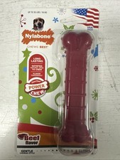 Nylabone Power Chew Beef Flavored Durable Chew Toy for Dogs Up To 35lbs USA