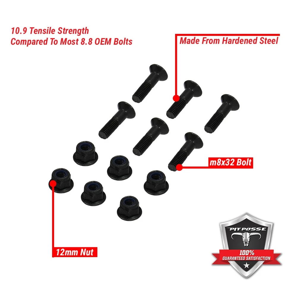 Outlaw Racing Black Rear Sprocket Bolts and Lock Nuts Motorcycle Motocross - Image 2 of 2