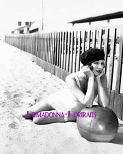 CORINNE GRIFFITH 8x10 Lab Photo 1920s Beach Ball Beauty Glamour Actress Portrait