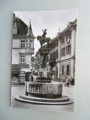 Postcard Esslingen a. Neckar post Michel fountain