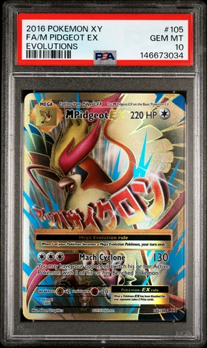 Pokemon Card PSA 10 Mega M Pidgeot EX 105/108 XY Evolutions