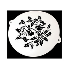 Expression Airbrush Stencils - Robin Holly 8 inch Cake Topper Christmas Xmas