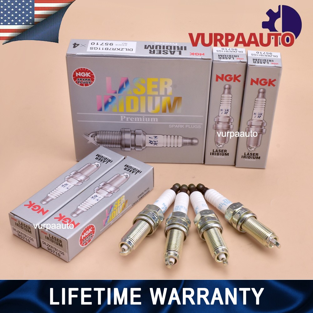 4PCS NGK Genuine 95710 DILZKR7B11GS Laser Iridium Spark Plugs For Honda Acura US