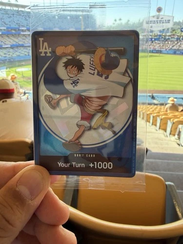 BANDAI ONE PIECE LA DODGERS MONKEY D LUFFY DON CARD PROMO 7/2