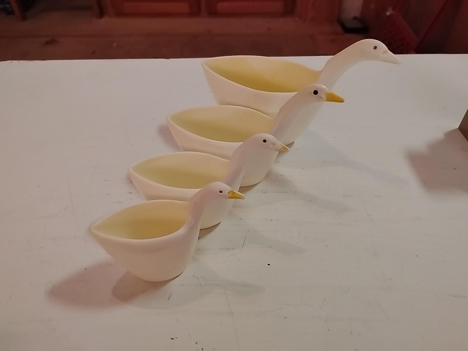Vintage Melamine Geese Goose Nesting Stacking Measuring Cups Complete Set Of 4