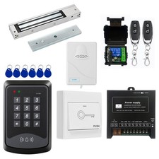 RFID Door Access Control System 600lb Electric Magnetic Lock Kit Remote Doorbell
