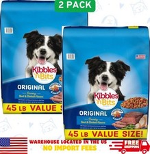 Kibbles 'n Bits Original Savory Beef  Chicken Flavors Dry Dog Food, 2x45-lb bag