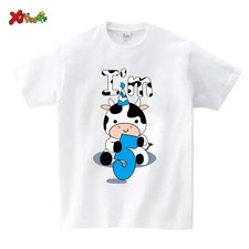 Birthday T Shirt Kids Baby Cow Birthday T-Shirt 5th Party Children White Clothes