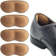 Dr.Foot Heel Grips for Men and Women, Self-Adhesive Cushion Brown