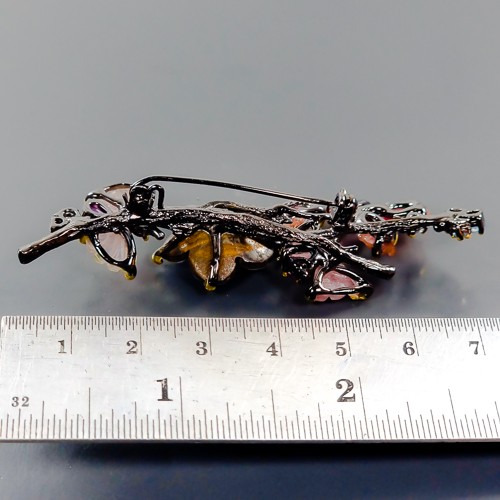NEW Jewellery Natural Doublet Opal Brooch 925 Sterling Silver /NB26915 - Picture 3 of 8