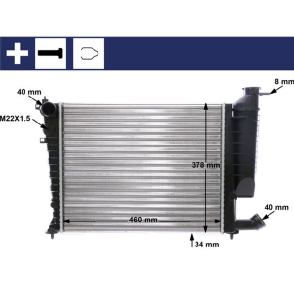 KüHler MotorküHlung Mahle CR 478 000S FüR CitroëN Peugeot ZX-image