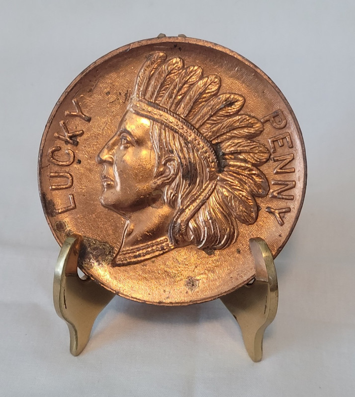 Vintage Large Copper Lucky Penny Souvenir of Denver Colorado Capitol