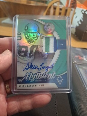 2021 Panini Phoenix Steve Largent Mythical Auto 3CLR JSY Materials #6/10 MAM-SLA