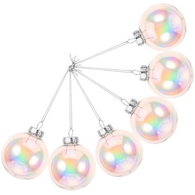 6 Pcs Xmas Tree Hanging Christmas Decorations 8 cm Holiday Ornament Set