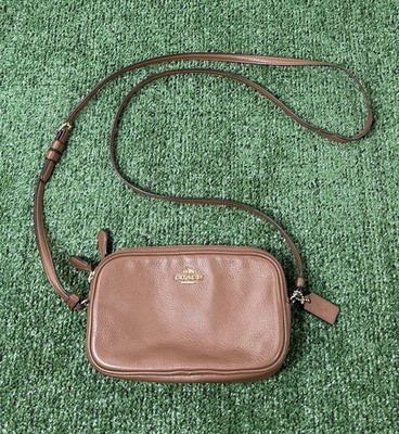 Vintage Coach Mini Jamie Camera Crossbody Bag Light Saddle Color