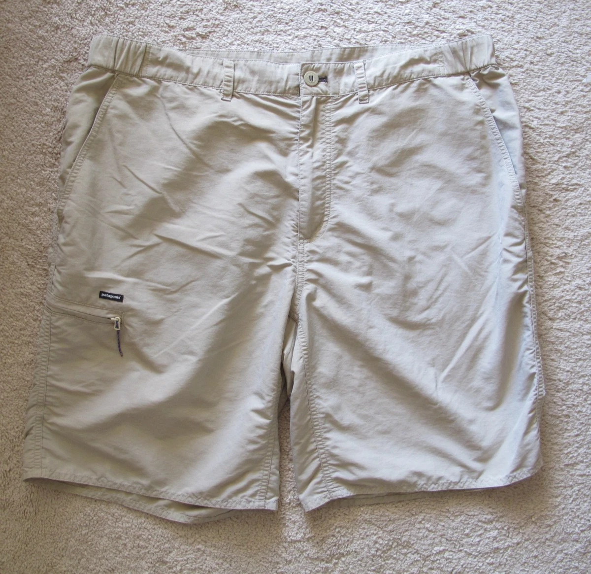 Patagonia Cargo Nylon Hiking Shorts #82111 Men's Size XL Beige Outdoors Camping