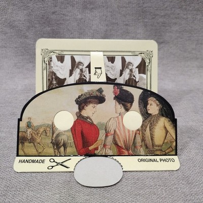 Risque Peep Show Card Nude Photo Peek Through Novelty Victorian Style Post Card