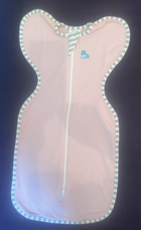 Sleep Sacks 2 Love To Dream Swaddle UP Original Swaddle Wrap Pink Grey Baby Girl - Image 3 of 4