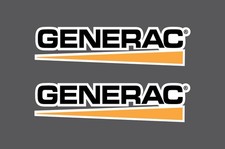 2x GENERAC Stickers Decals Vinyl PVC Power Generator Backup Logo