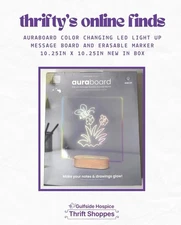 AuraBoard Brand New Color Changing LED Light Up Message Board Erasable Marker